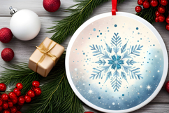 Round Christmass Ornament PNG Product Image 2