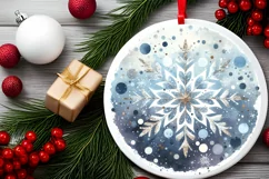 Round Christmas Ornament Sublimation|Clipart Product Image 2