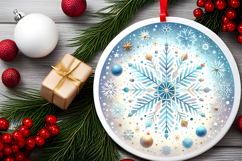 Round Christmass Ornament PNG Product Image 2