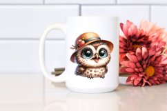Baby Owl Portrait, Happy Eyes | Clipart Product Image 2