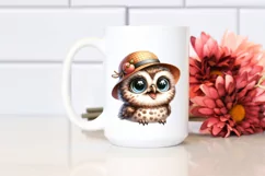 Baby Owl Portrait, Happy Eyes | Clipart Product Image 2
