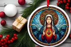 Round Christmas Ornament Sublimation|Clipart Product Image 2