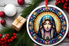 Round Christmass Ornament PNG Product Image 2