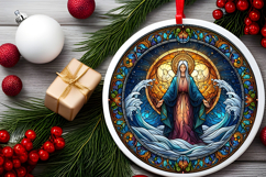 Round Christmass Ornament PNG Product Image 2