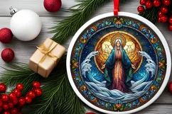 Round Christmas Ornament Sublimation|Clipart Product Image 2