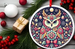 Round Christmas Ornament Sublimation|Clipart Product Image 1