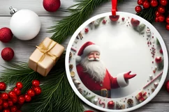 Round Christmas Ornament Sublimation|Clipart Product Image 2