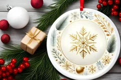 Round Christmas Ornament Sublimation|Clipart Product Image 2