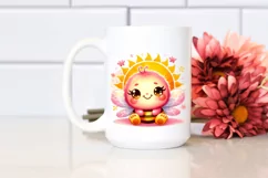 Smiling Cute Baby Bee Sitting, Smiling Sun | Sublimation | Product Image 2