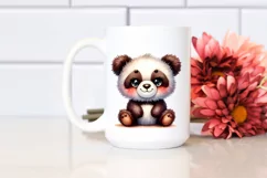 Vibrant Colorful Plush Panda | Sublimation | Clipart Product Image 2