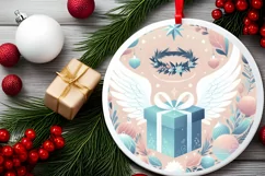 Round Christmas Ornament Sublimation|Clipart Product Image 2