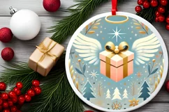 Round Christmas Ornament Sublimation|Clipart Product Image 2