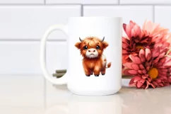 Expressive Funny Highland Cow PNG Product Image 2