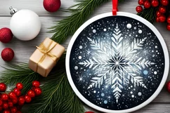 Round Christmas Ornament Sublimation|Clipart Product Image 2