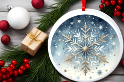 Round Christmass Ornament PNG Product Image 2