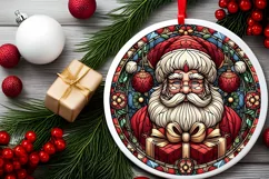 Round Christmas Ornament Sublimation|Clipart Product Image 2