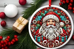 Round Christmas Ornament Sublimation|Clipart Product Image 2