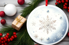 Round Christmass Ornament PNG Product Image 2