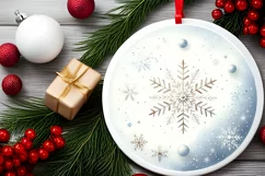 Round Christmas Ornament Sublimation|Clipart Product Image 2