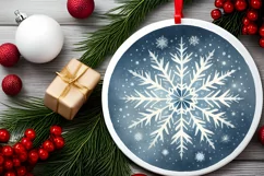 Round Christmas Ornament Sublimation|Clipart Product Image 2