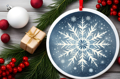 Round Christmass Ornament PNG Product Image 2