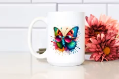 Quirky Vibrant Butterfly Sticker | Sublimation | Clipart Product Image 2