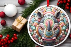 Round Christmas Ornament Sublimation|Clipart Product Image 2