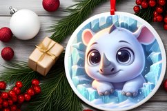 Round Christmas Ornament Sublimation|Clipart Product Image 2