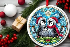Round Christmas Ornament Sublimation|Clipart Product Image 1