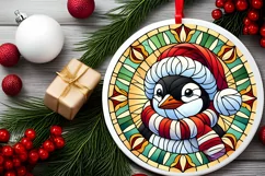 Round Christmas Ornament Sublimation|Clipart Product Image 1
