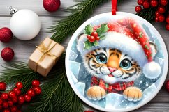 Round Christmas Ornament Sublimation|Clipart Product Image 2