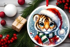 Round Christmas Ornament Sublimation|Clipart Product Image 2