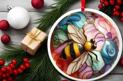 Round Christmas Ornament Sublimation|Clipart Product Image 2