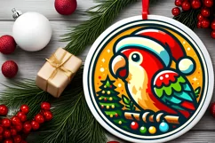 Round Christmas Ornament Sublimation|Clipart Product Image 2