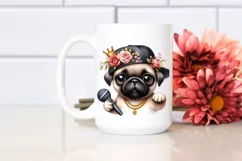 Funny Baby Pug Hip Hop Clipart Product Image 2