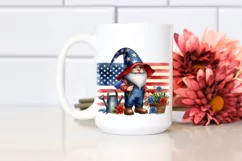 Detailed Patriotic Farmer Gnome | Clipart Product Image 2