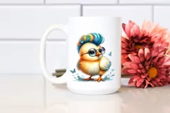 Proud Baby Chicken Playing PNG Product Image 2