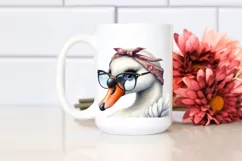 Expressive Swan with Bandana and es | Sublimation | Clipart Product Image 2