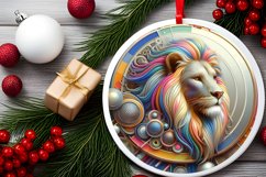 Round Christmas Ornament Sublimation|Clipart Product Image 2