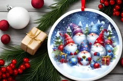 Watercolor Gnome Christmas PNG Product Image 2