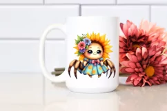 Colorful Smiling Baby Spider with Sun Flowers Product Image 2