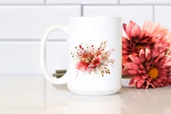 Colorful Red Watercolor Splash Golden Foil | Sublimation | Product Image 2