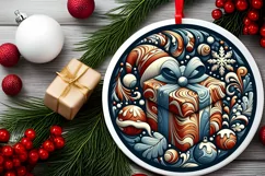 Round Christmas Ornament Sublimation|Clipart Product Image 2