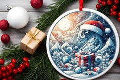 Round Christmas Ornament Sublimation|Clipart Product Image 2