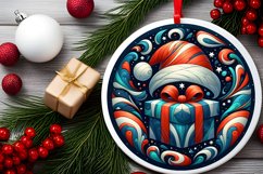 Round Christmas Ornament Sublimation|Clipart Product Image 1