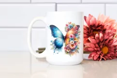 Pastel Watercolor Butterfly Sticker | Sublimation | Clipart Product Image 2