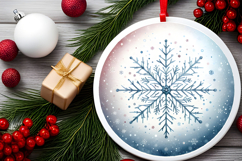 Round Christmass Ornament PNG Product Image 2