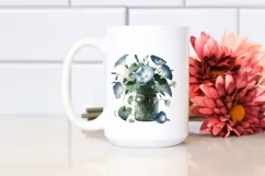 Detailed Jar Morning Glory White Background Product Image 2