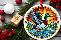 Round Christmass Ornament PNG Product Image 2