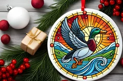Round Christmas Ornament Sublimation|Clipart Product Image 2